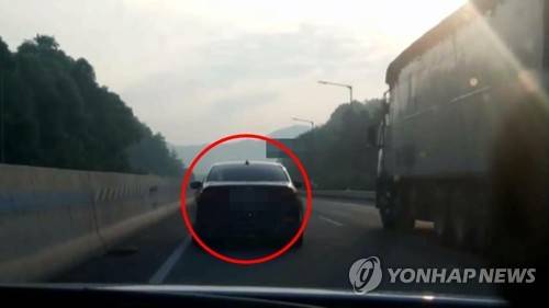 술 취해 고속도로 질주 [강원지방경찰청 제공]