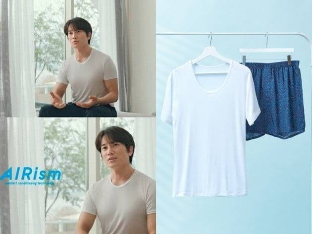 유니클로 에어리즘 TV광고 (좌),  이마트 데이즈 쿨리즘 이너웨어 (우)