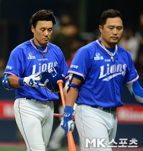 이승엽(왼쪽)의 뒤를 박한이(오른쪽)가 따를 것 같았다. 예측 가능한 그림이었으나 현실로 이뤄질 수 없게 됐다. 사진=천정환 기자