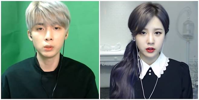 트위치코리아 진실규명 방송에 나선 스트리머 뜨뜨뜨뜨(왼쪽)와 릴카. /사진=관련 방송캡쳐