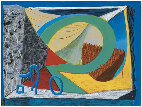 데이비드 호크니 `거의 스키 타듯이`(91.4×121.9㎝)