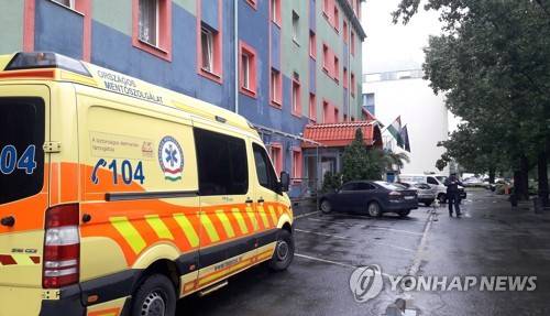 부다페스트 유람선 참사 생존자들 휴식 중인 호텔 (부다페스트=연합뉴스) 하채림 기자 = 헝가리 부다페스트의 다뉴브강 유람선 침몰사고에서 생존한 경상자들이 30일 오전(현지시간) 모여 있는 현지의 한 호텔 앞에 구급차가 대기하고 있다. 전날 사고에서 살아남은 생존자 중 경상자들은 병원에서 퇴원해 현재 이 호텔에서 휴식하고 있다. 2019.5.30 photo@yna.co.kr