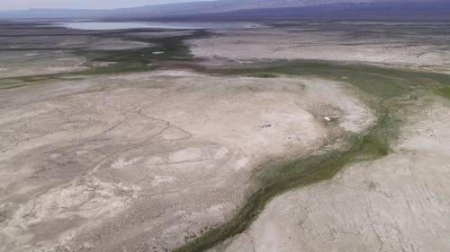 지금보다 훨씬 더 큰 고대 호수의 흔적이 남은 몽골 비게르 누르 [Nils Vanwezer 제공]
