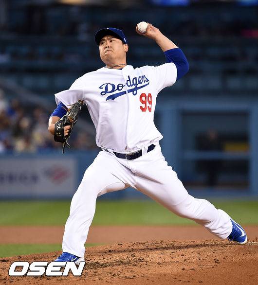 [OSEN=LA(미국),박준형 기자] LA 다저스 류현진이 역투하고 있다./ soul1014@osen.co.kr