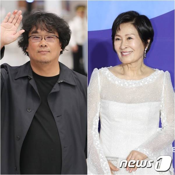 봉준호 감독(왼쪽)과 김혜자 / 뉴스1 DB © 뉴스1