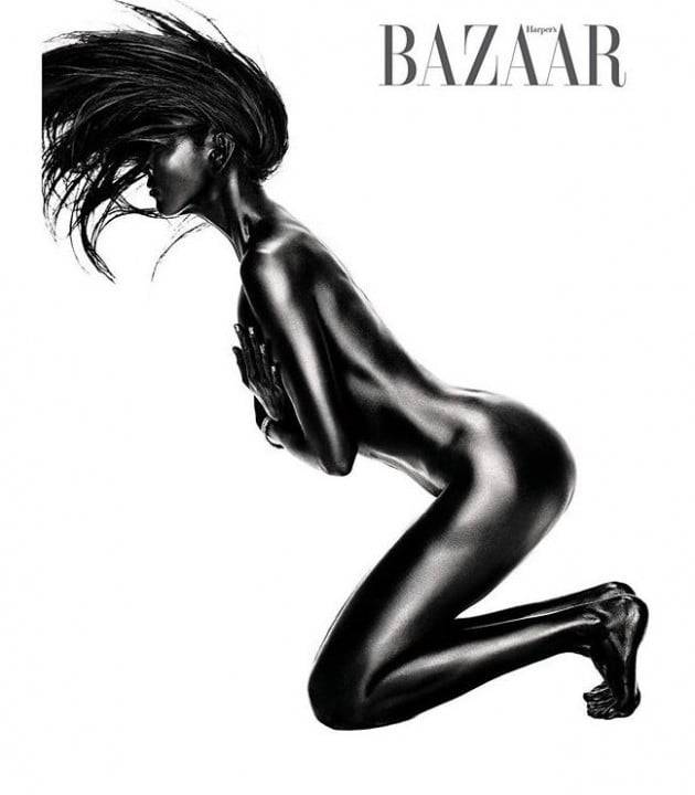 모델 한혜진 누드 화보/사진=한혜진 인스타그램, 하퍼스바자