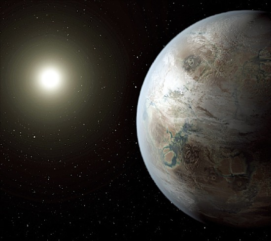<YONHAP PHOTO-0149> '또 하나의 지구' 상상도     (샌프란시스코=연합뉴스) 임화섭 특파원 = 인간이 사는 데 적합한 환경을 지녔을 개연성이 있는 '또 다른 지구'가 태양계 밖에서 최초로 발견됐다. 미국 항공우주국(NASA)은 백조자리에서 지구로부터 약 1천400 광년 떨어진 행성 '케플러-452b'를 발견했다고 23일 밝혔다. 사진은 이 행성 모습의 상상도. 2015.7.24.     solatido@yna.co.kr/2015-07-24 05:00:10/ <저작권자 ⓒ 1980-2015 ㈜연합뉴스. 무단 전재 재배포 금지.>