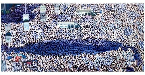 진 마이어슨, J1M1(2009,oil and acrylic on canvas,136X286 cm).        [사진 갤러리 B.]