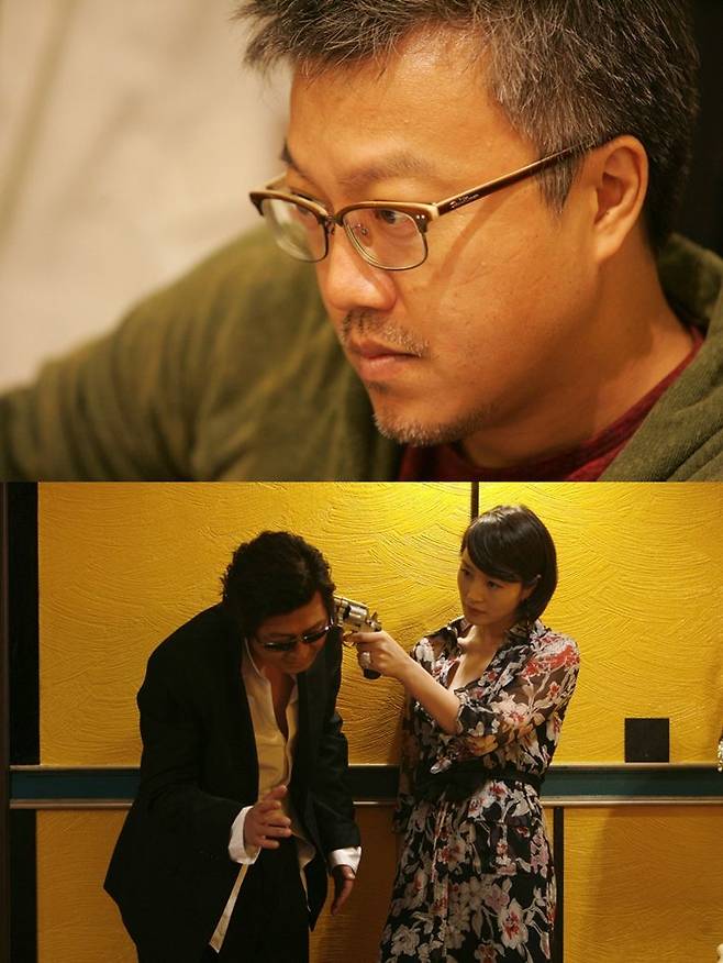 위쪽부터 '타짜'를 연출한 최동훈 감독, 아래 사진에서 왼쪽은 아귀 역을 맡은 김윤석, 오른쪽은 정마담 역을 맡은 김혜수 (사진=싸이더스, ㈜케이퍼필름 제공)