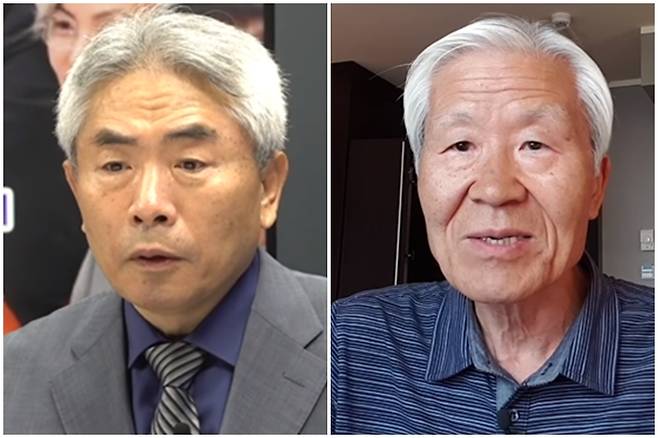 ▲ 정규재 펜앤드마이크 대표 겸 주필(왼쪽)과 조갑제 조갑제닷컴 대표. 사진=유튜브 방송 화면 갈무리