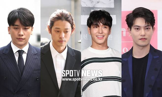 ▲ 승리, 정준영, 최종훈, 이종현(왼쪽부터). ⓒ곽혜미 기자