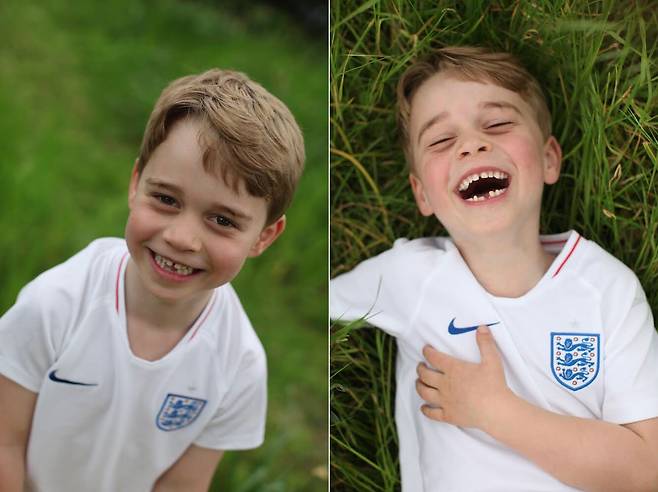 잉글랜드 대표팀옷 입고…조지왕자 6세 생일 기념샷 공개
