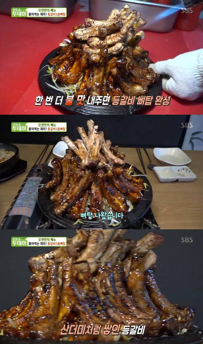 생방송 투데이 등갈비5층뼈탑