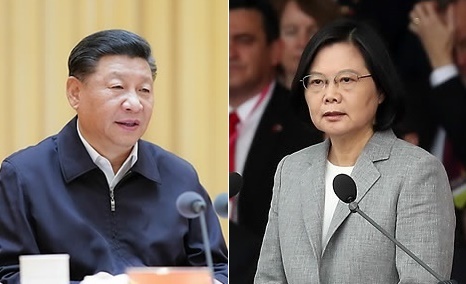 시진핑 중국 국가주석(왼쪽)과 차이잉원 대만 총통(오른쪽) [EPA·신화=연합뉴스 자료사진]