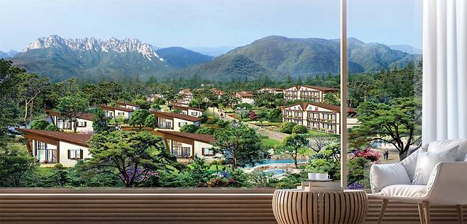 올 10월 오픈예정인 독립공간으로 특화 설계된 프라이빗 별장형 리조트 설악밸리.