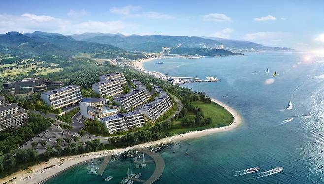 감포해양관광단지 신축 예정 호텔 조감도.[경북도 제공]