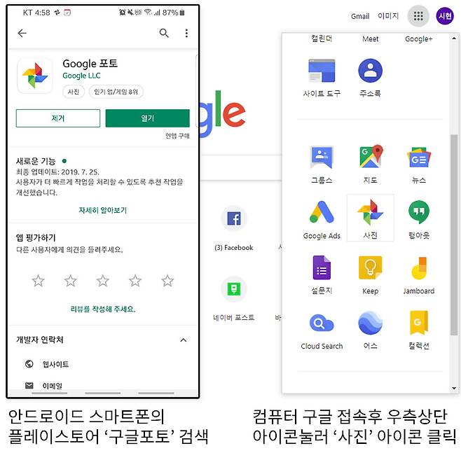 모든 스마트폰과 컴퓨터에서 구글 포토를 사용할 수 있다.