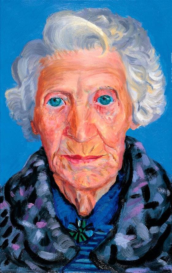 엄마(Mum, 1988-1989, Oil on canvas 16 1/2" x 10 1/2", ⓒ David Hockney) [사진 Collection The David Hockney Foundation, 그린나래미디어]