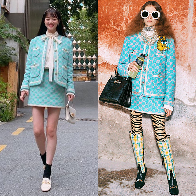 /사진=설리 인스타그램, 구찌 2019 Pre-fall 컬렉션