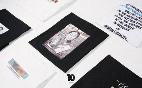 탑텐 광복절 티셔츠. 이 티셔츠는 기획물량 1만장 중 95% 이상이 판매됐다.    탑텐 제공