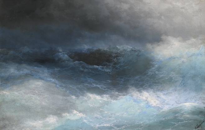 이반 아이바좁스키(Ivan Aivazovsky, 1817~1900)의 ‘폭풍이 치는 바다’(Stormy Sea)