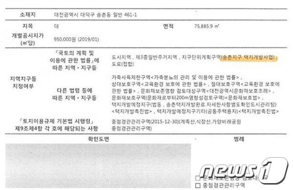 (대전=뉴스1) 심영석 기자 = 대전시는 ‘토지이용계획확인서’에 지구단위계획구역명을 담아 추가문의 없이 지구단위계획 상세정보 확인이 가능하도록 개선했다© 뉴스1