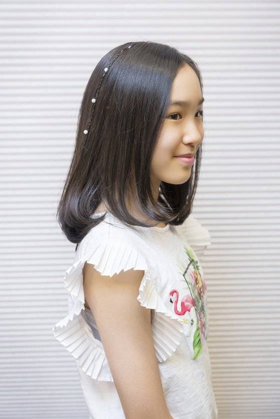 after 실과 비즈를 이용한 블레이즈 시술 후 개성만점 인디안 소녀로 변신했다.