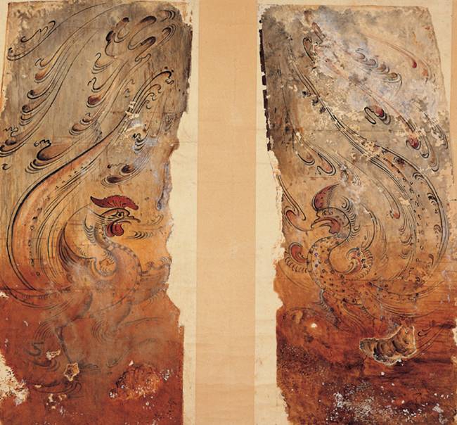 진파리 1호분 주작 모사도 (국립중앙박물관 소장)