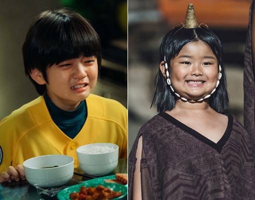 KBS 2TV 드라마 ‘동백꽃 필 무렵’의 김강훈(왼쪽)-tvN 드라마 ‘쌉니다 천리마마트’의 엄태윤. 사진제공｜팬엔터테인먼트·tvN