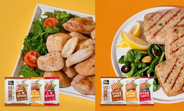 랭킹닭컴이 잇메이트 신제품 닭가슴살 2종을 출시했다. (사진=푸드나무)© 뉴스1