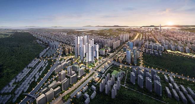 루원시티 대성베르힐 2차 더 센트로 조감도 [사진 = 디에스종합건설]