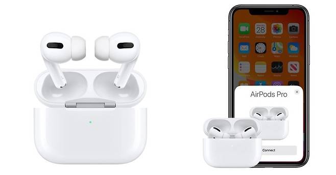 애플의 프리미엄 무선 이어폰 '에어팟 프로'. [사진 애플]