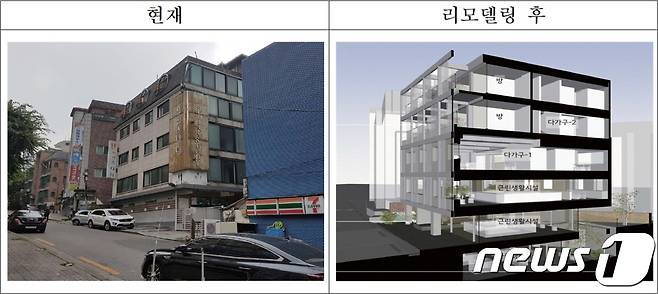 서울 동작구에 위치한 '고시원 매입형 공공리모델링' 시범사업 건물. © 뉴스1