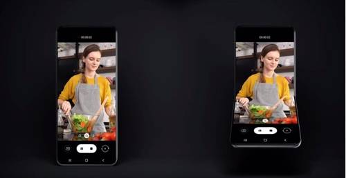 삼성전자가 가로로 반 접히는 새로운 폼팩터의 폴더블 스마트폰 디자인을 공개했다. [삼성전자 뉴스룸 동영상 캡처=연합뉴스]