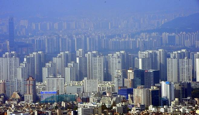 서울 강남, 송파구 일대 아파트 단지. 청와대사진기자단