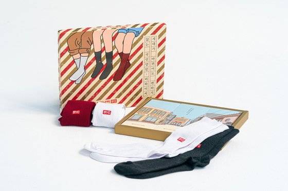 BYC가 73주년을 기념해 출시한 한정판 복고풍 양말. 뉴트로 감성을 입혀 온라인에서 완판됐다.[사진 BYC]
