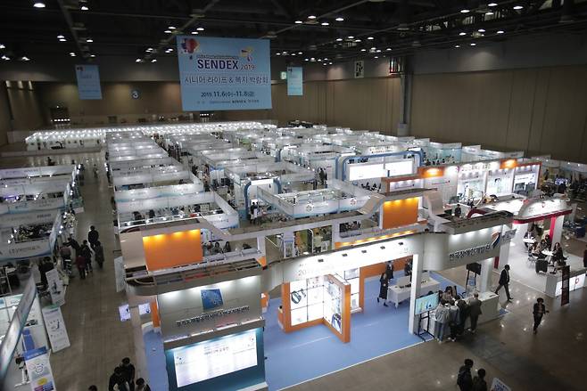 The Senior and People with Disabilities Expo, SENDEX, takes place at KINTEX in Goyang, Gyeonggi Province, Wednesday. (KINTEX)