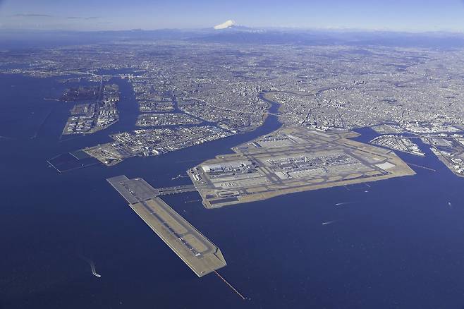 일본 가나가와 현 가와사키 시. 멀리 후지산이 보일 정도로 최근에는 공기가 맑아졌다. [사진 가와사키 시]
