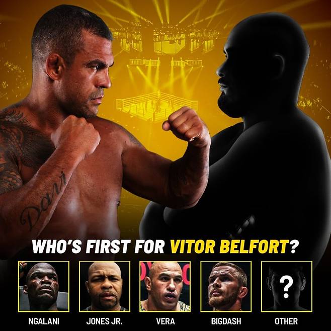 ▲ 원챔피언십은 23일 SNS에 UFC 전 라이트헤비급 챔피언 비토 벨포트(42·브라질) 데뷔전 상대 후보를 공개했다. ⓒ원챔피언십