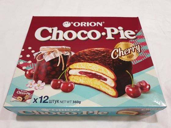 최근 러시아에서 '초코파이 라즈베리'와 함께 출시된 '초코파이 체리'