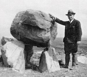 중국 산동성 치박(淄博)에 남아 있는 탁자식 고인돌 사진.(캐나다 고고학자 하가 시메이즈, 1936년 촬영)