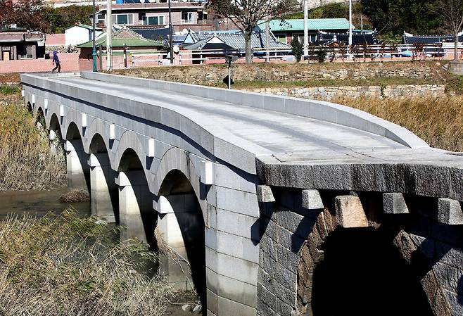 벌교읍 홍교(보물 제304호). 김선식 기자