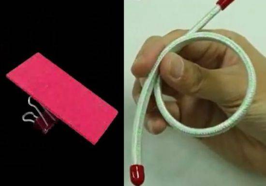 스티커형(왼쪽)과 와이어형(오른쪽) 나노캡슐 소화기의 모습. [사진=유튜브 화면캡처]