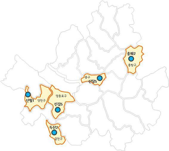 2019년 하반기 희망지사업 선정지역 위치도 /자료=서울시