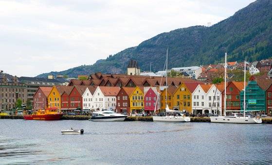 노르웨이 서남부 베르겐 풍경. 영화 속 아렌델의 마을 풍경과 사뭇 닮았다. 백종현 기자