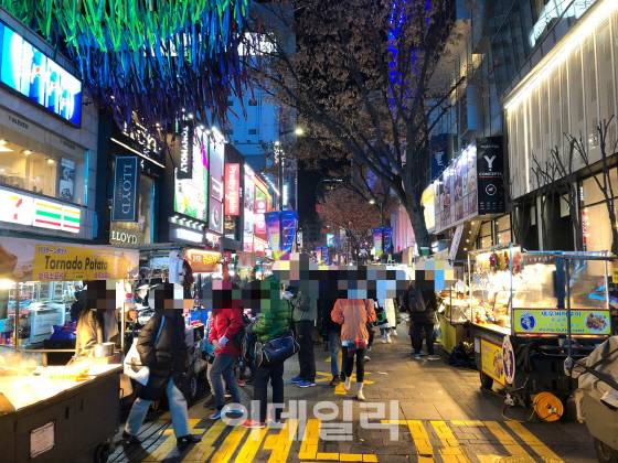 지난 20일 서울 중구 명동거리 전경(사진=양지윤 기자)