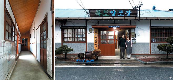 ①시간이 멈춘 듯한 충북 괴산 ‘목도양조장’. ②뒤늦게 양조장을 물려받아 명맥을 이어가고 있는 ‘목도양조장’ 이석일·유기옥 대표./양수열 영상미디어기자