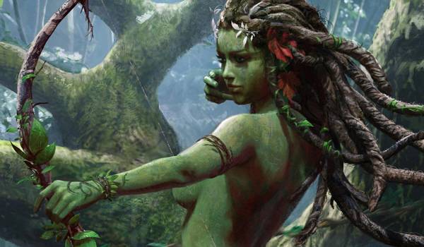 원래 위쳐 세계관의 드루이드는 녹색 피부를 지닌 여성 부족이다. 드라마에서는 제작비 절감을 위해서인지 흑인 배우가 연기한다. /사진 제공=CDPR