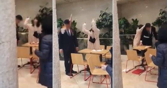 10일 오후 '롯데리아 진상O'라는 제목으로 인터넷에 공개된 영상. [유튜브 캡처]