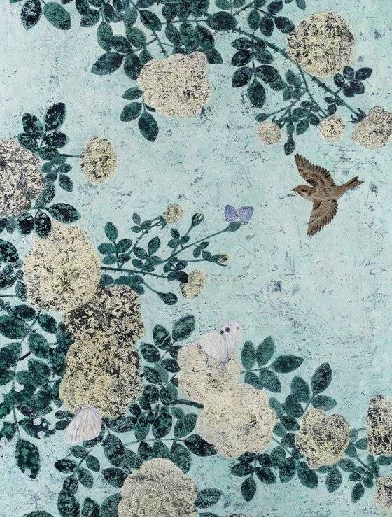 문성식, '그냥 삶'( 2019, 캔버스에 혼합재료, 309 x 175 cm). [사진 박동석 촬영, 국제갤러리]